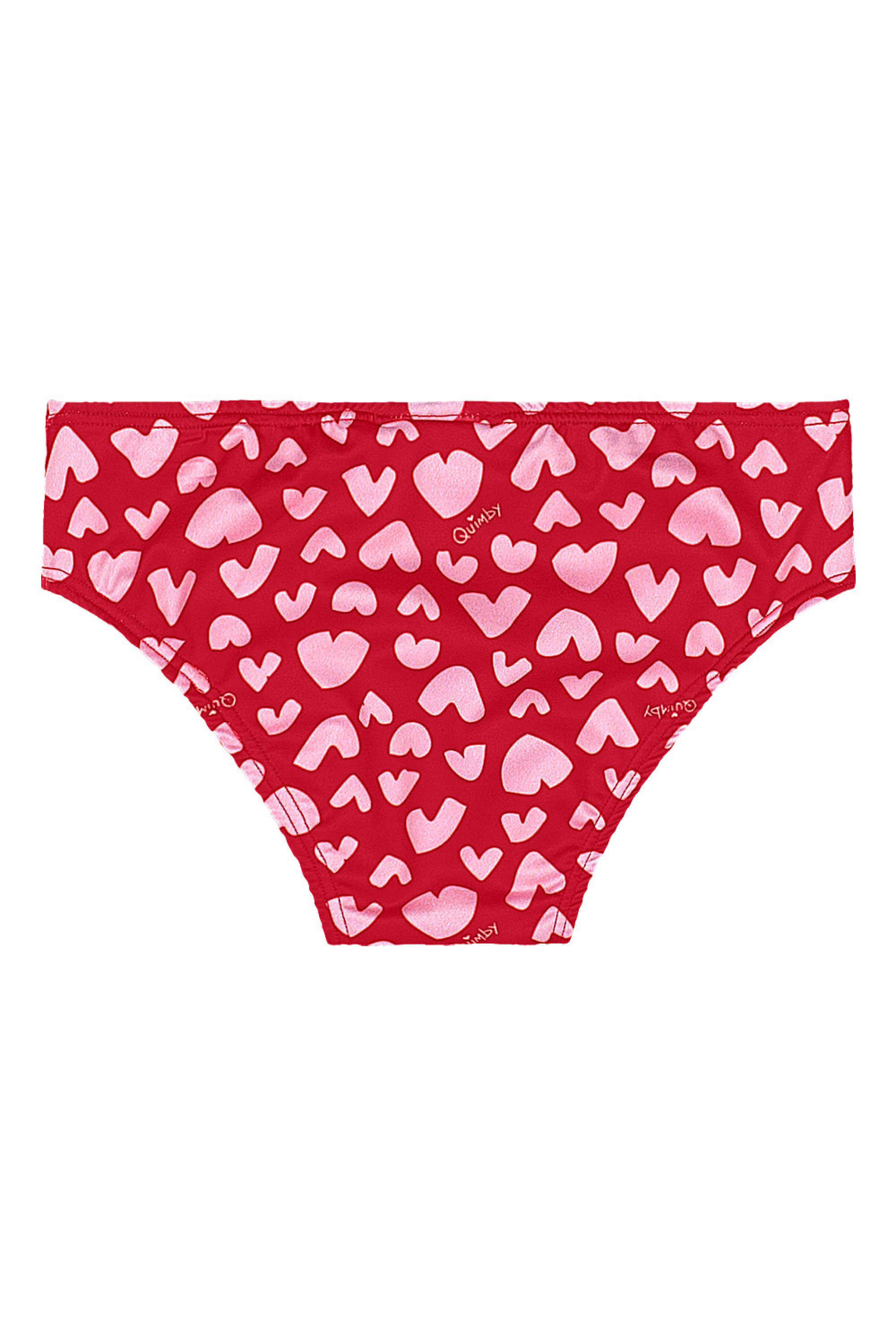 Biquíni Luz do Sol Infantil com Blusa e Calcinha (Vermelho) Quimby - Imagem 45